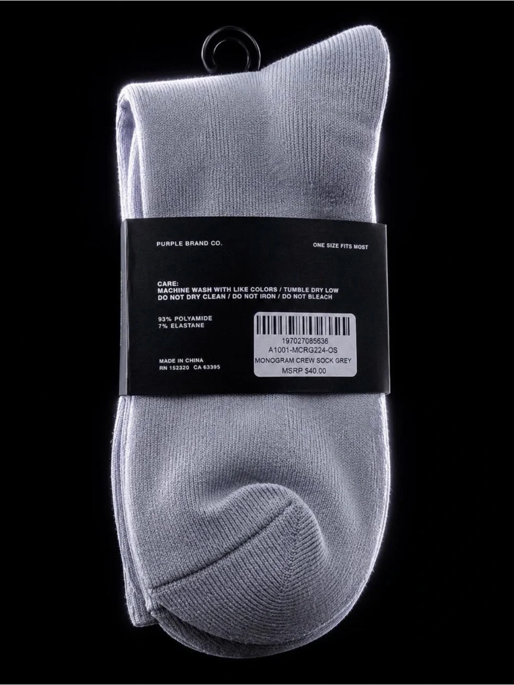 Purple Brand Crew Socks - One Size Fits Most - NWT